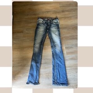 Rock Revival Distressed Blue Boot Cut Jeans